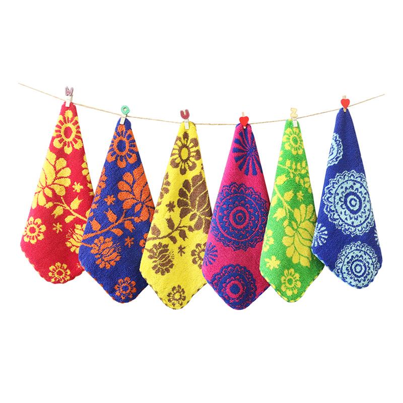Retro -stijl katoenen jacquard handdoek