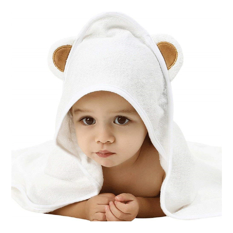 Bamboe stof met een handdoek met een kap